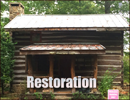 Historic Log Cabin Restoration  Hume, Virginia